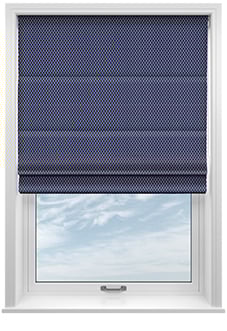 Sicily, Blue - Twist&Fit Roman Blind